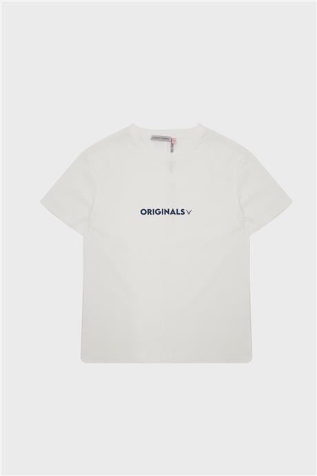 Nebbati Erkek Çocuk Ekru T-Shirt