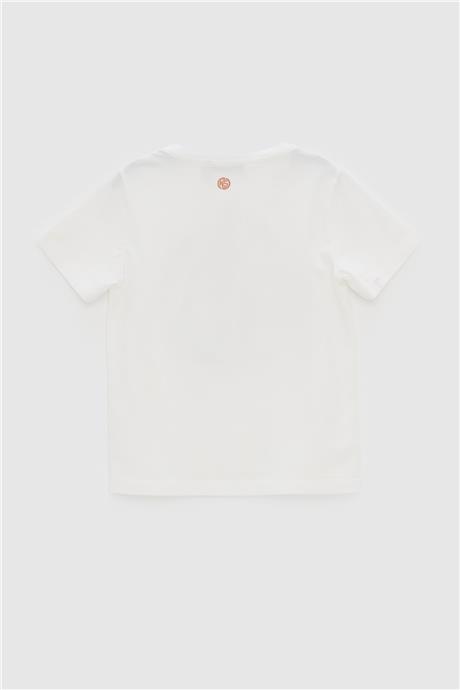 Nebbati Erkek Çocuk Ekru T-Shirt