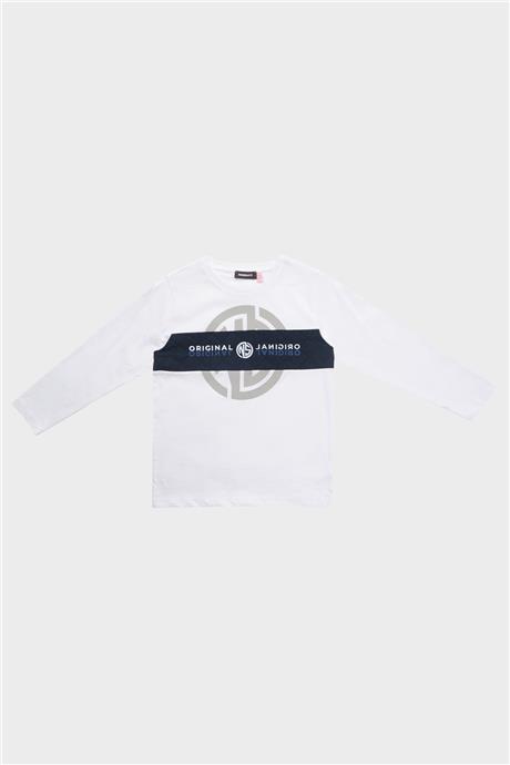 Nebbati Erkek Çocuk Ekru T-Shirt