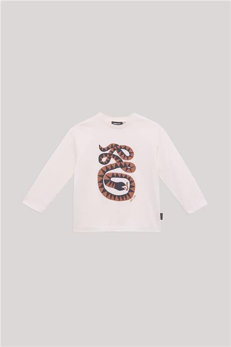 Nebbati Erkek Çocuk Ekru T-Shirt
