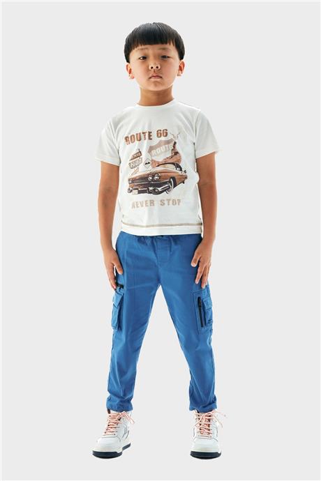Nebbati Erkek Çocuk Ekru T-Shirt