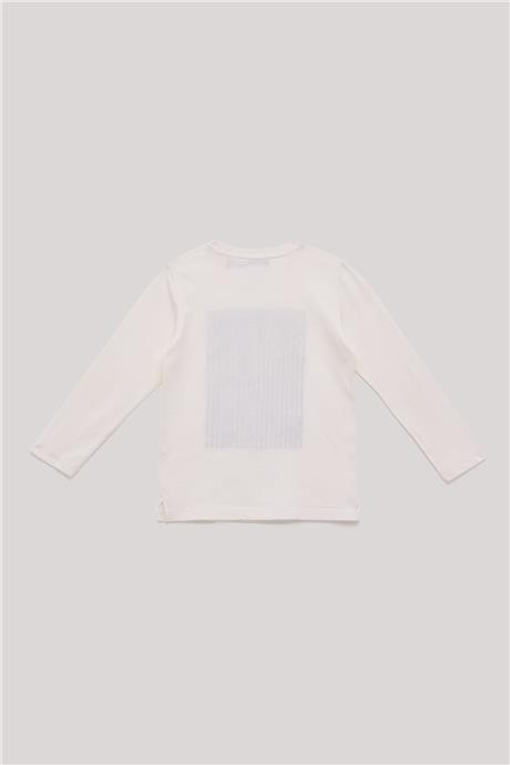 Nebbati Erkek Çocuk Ekru T-Shirt