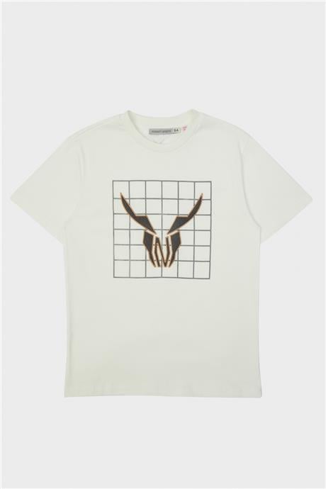 Nebbati Erkek Çocuk Ekru T-Shirt