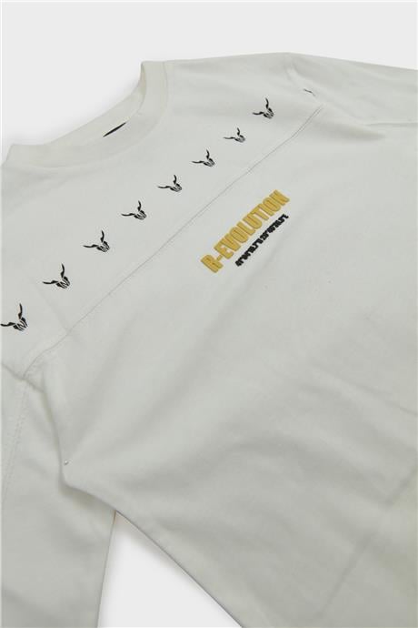 Nebbati Erkek Çocuk Ekru T-Shirt