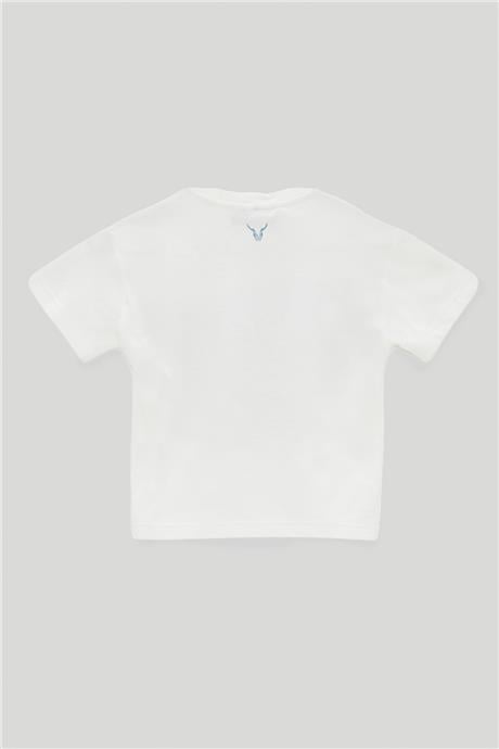 Nebbati Erkek Çocuk Ekru T-Shirt