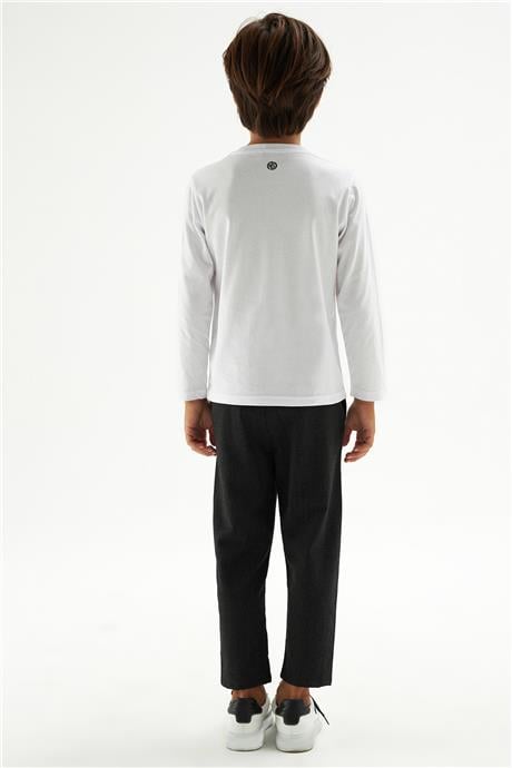 Nebbati Erkek Çocuk Ekru T-Shirt