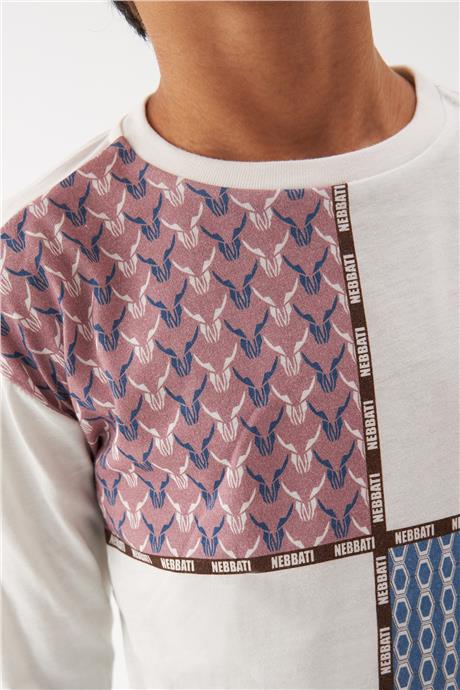 Nebbati Erkek Çocuk Ekru T-Shirt