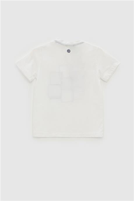 Nebbati Erkek Çocuk Ekru T-Shirt