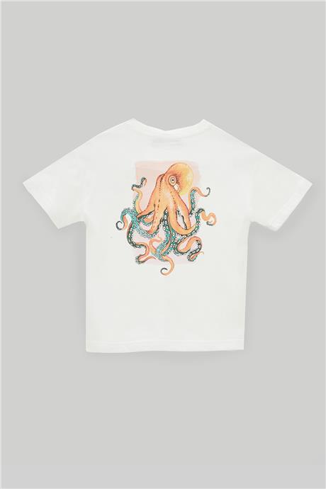 Nebbati Erkek Çocuk Ekru T-Shirt