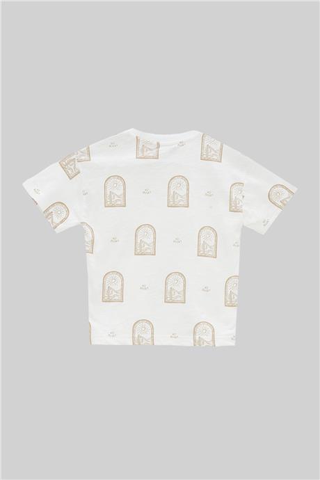 Nebbati Erkek Çocuk Ekru T-Shirt