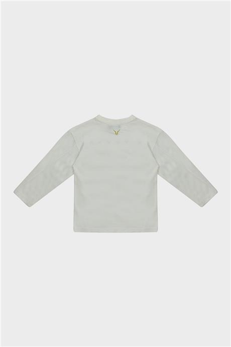 Nebbati Erkek Çocuk Ekru T-Shirt