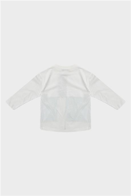 Nebbati Erkek Çocuk Ekru T-Shirt