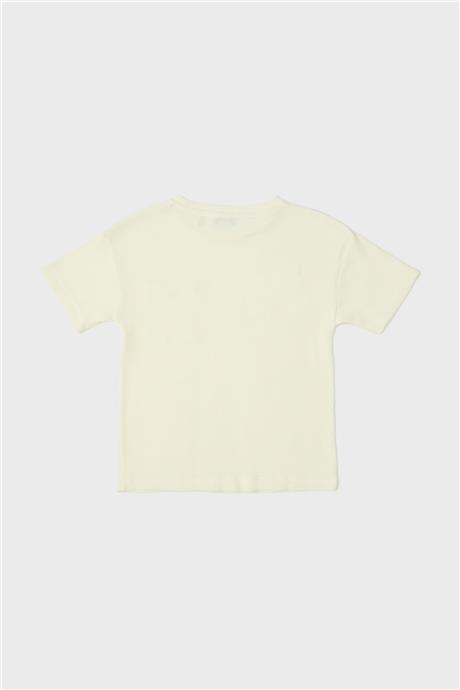 Nebbati Erkek Çocuk Ekru T-Shirt