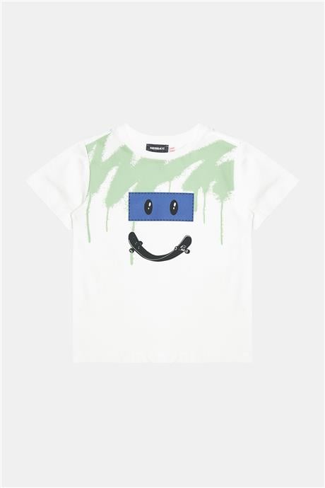 Nebbati Erkek Çocuk Ekru Tshirt