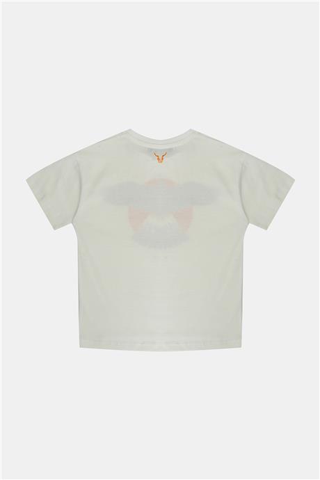 Nebbati Erkek Çocuk Ekru Tshirt