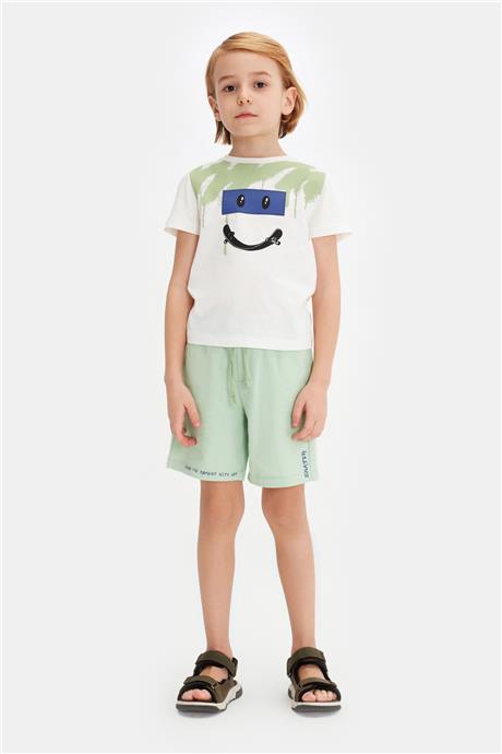 Nebbati Erkek Çocuk Ekru Tshirt