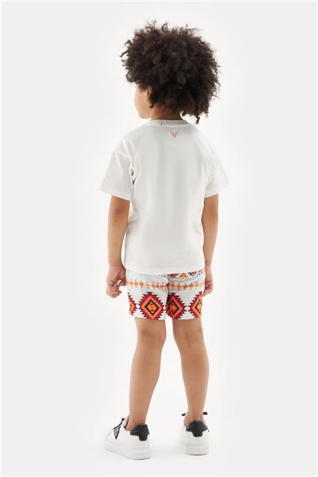 Nebbati Erkek Çocuk Ekru Tshirt