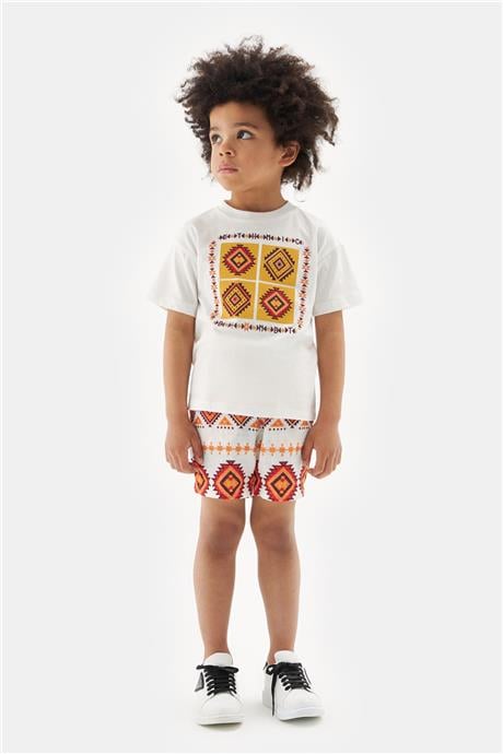 Nebbati Erkek Çocuk Ekru Tshirt