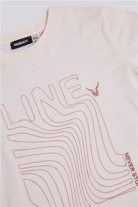 Nebbati Erkek Çocuk Ekru TshirtNebbati Erkek Çocuk Ekru Tshirt