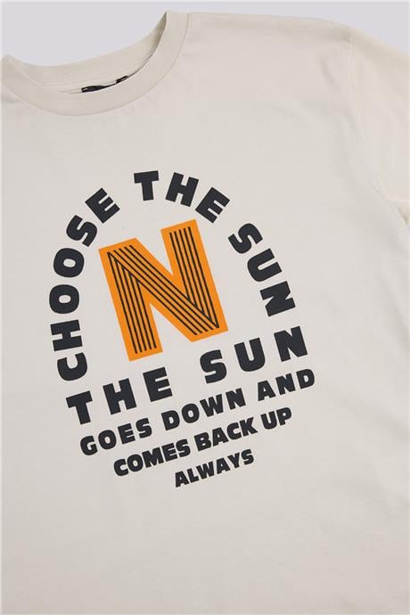 Nebbati Erkek Çocuk Ekru TshirtNebbati Erkek Çocuk Ekru Tshirt