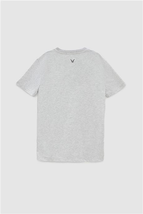 Nebbati Erkek Çocuk Gri Melanj T-Shirt