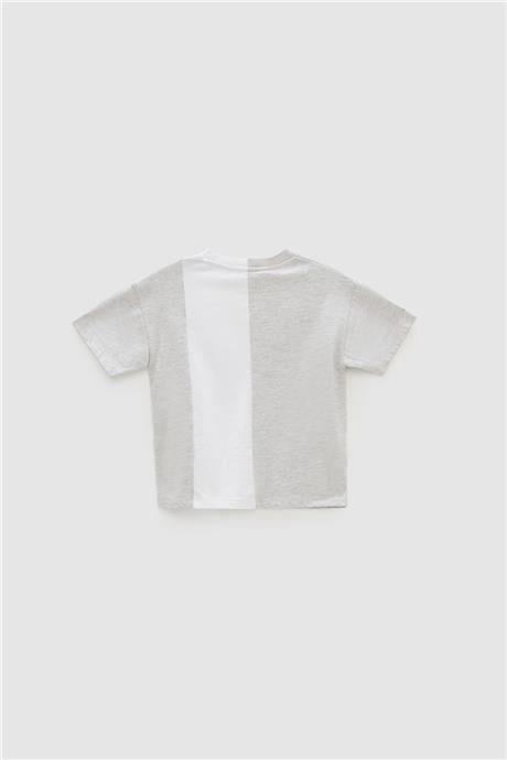 Nebbati Erkek Çocuk Gri Melanj T-Shirt
