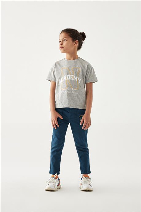 Nebbati Erkek Çocuk Gri T-Shirt