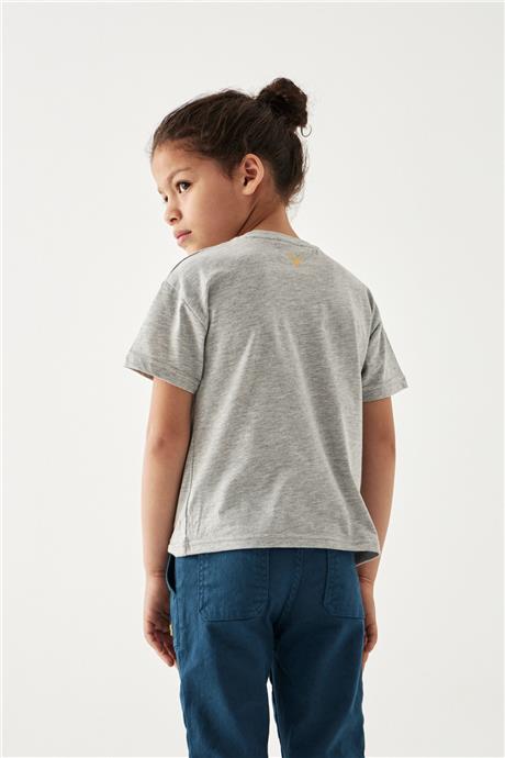 Nebbati Erkek Çocuk Gri T-Shirt
