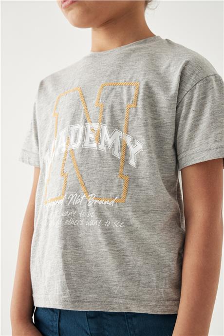Nebbati Erkek Çocuk Gri T-Shirt