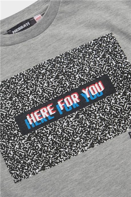 Nebbati Erkek Çocuk Gri T-Shirt