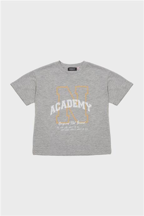 Nebbati Erkek Çocuk Gri T-Shirt