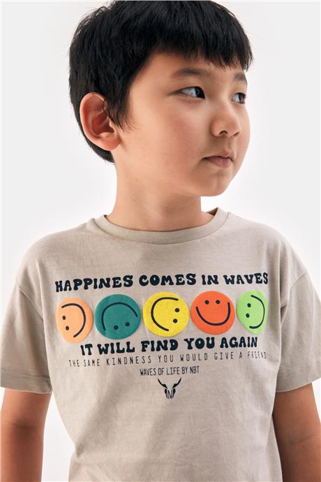 Nebbati Erkek Çocuk Gri Tshirt