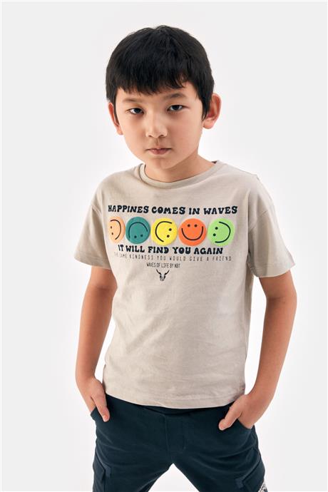 Nebbati Erkek Çocuk Gri Tshirt