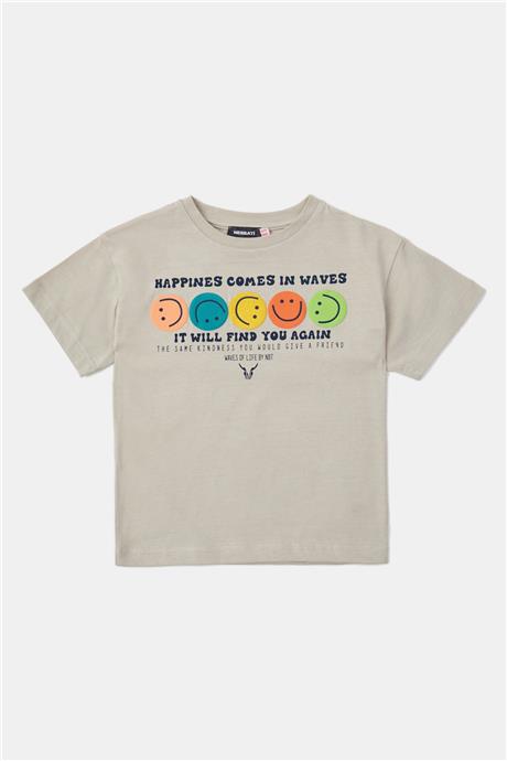 Nebbati Erkek Çocuk Gri Tshirt