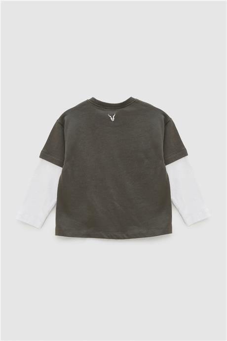 Nebbati Erkek Çocuk Haki T-Shirt