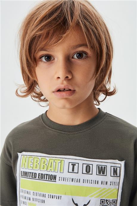 Nebbati Erkek Çocuk Haki T-Shirt