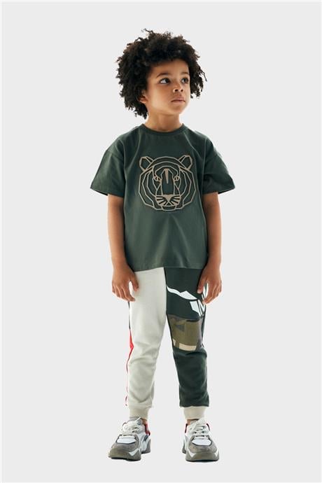 Nebbati Erkek Çocuk Haki T-Shirt