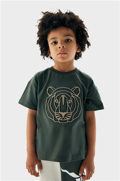 Nebbati Erkek Çocuk Haki T-Shirt