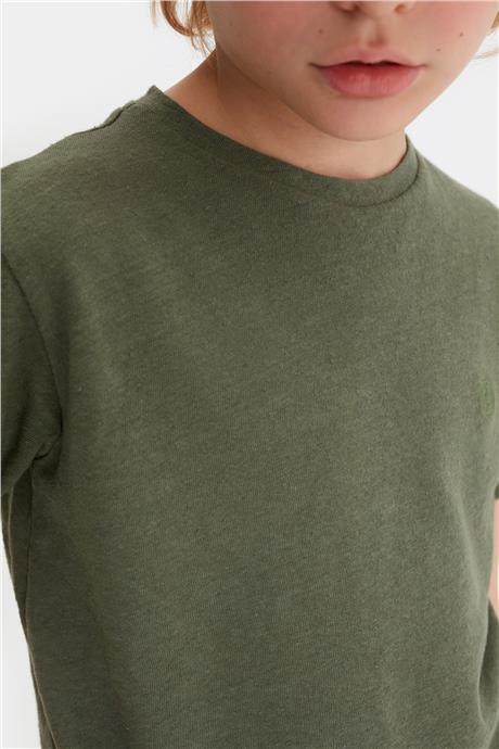 Nebbati Erkek Çocuk Haki Tshirt