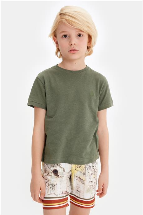 Nebbati Erkek Çocuk Haki Tshirt