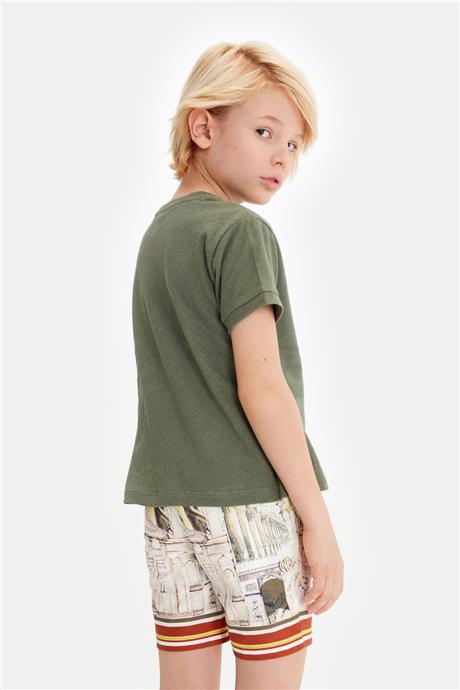 Nebbati Erkek Çocuk Haki Tshirt
