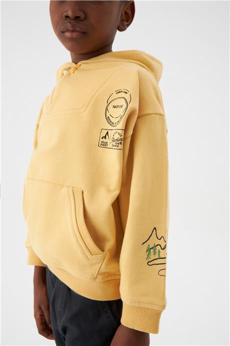 Nebbati Erkek Çocuk Hardal Sweatshirt