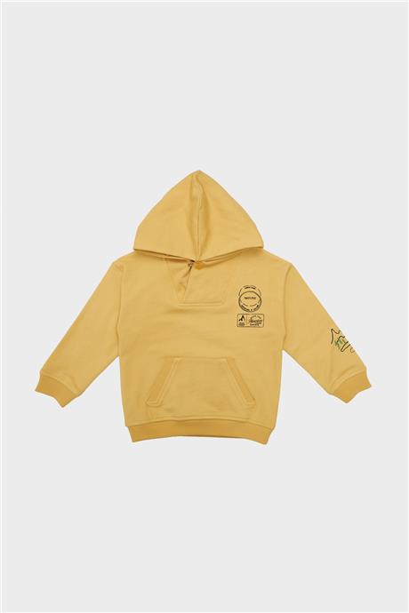 Nebbati Erkek Çocuk Hardal Sweatshirt