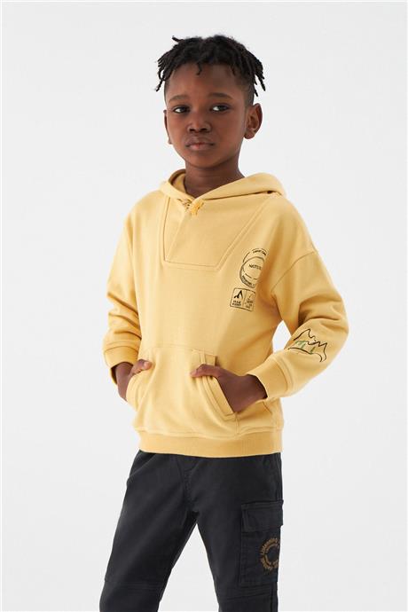 Nebbati Erkek Çocuk Hardal Sweatshirt