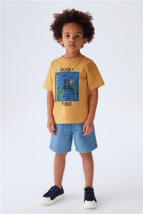 Nebbati Erkek Çocuk Hardal T-Shirt