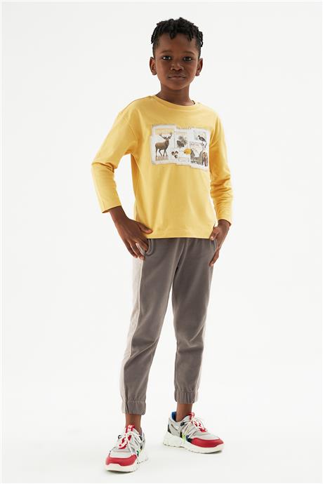 Nebbati Erkek Çocuk Hardal Tshirt