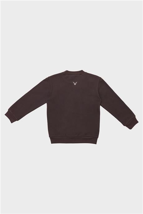 Nebbati Erkek Çocuk Kahve Sweatshirt