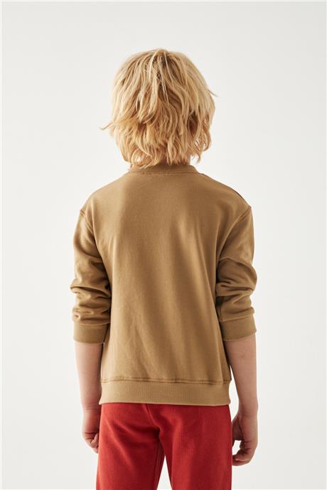 Nebbati Erkek Çocuk Kahve Sweatshirt