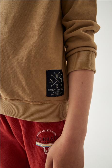 Nebbati Erkek Çocuk Kahve Sweatshirt