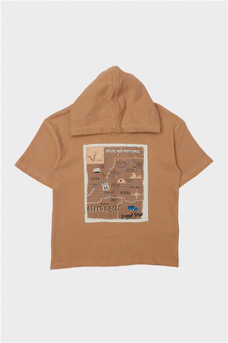 Nebbati Erkek Çocuk Kahve T-Shirt